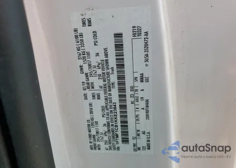 2019 Ford F150 from USA, damaged, VIN 1FTMF1CB1KKE23843